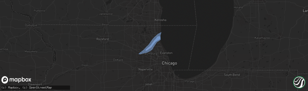 Hail map in Buffalo Grove, IL on February 27, 2024