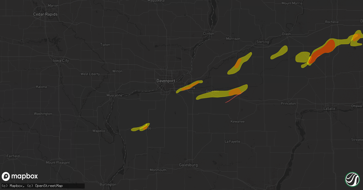 Hail map in Coal Valley, IL on February 27, 2024