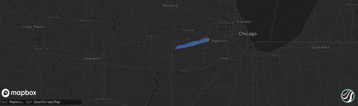 Hail map in Earlville, IL on February 27, 2024