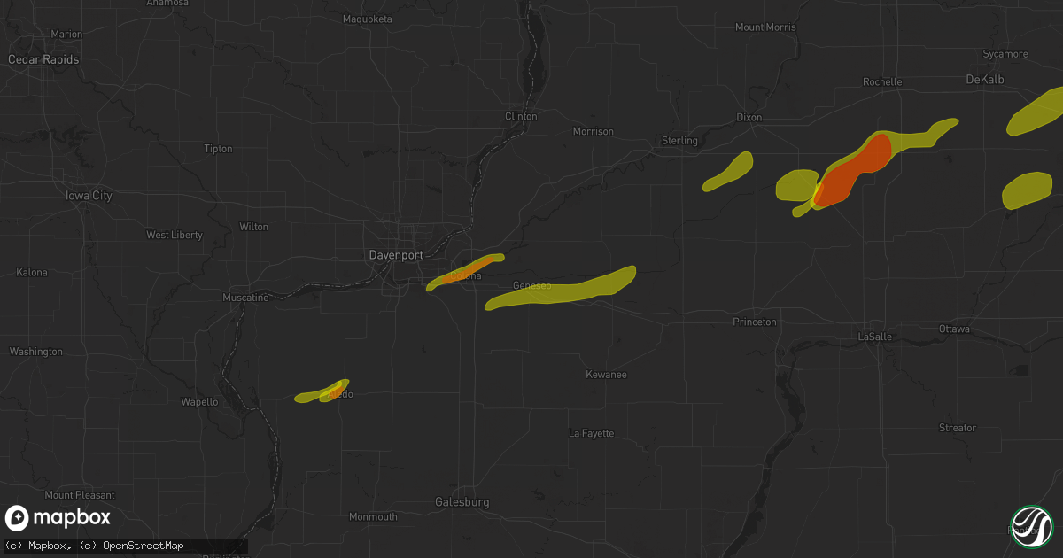 Hail map in Geneseo, IL on February 27, 2024