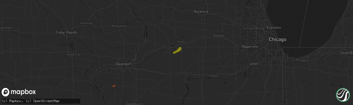 Hail map in Harmon, IL on February 27, 2024