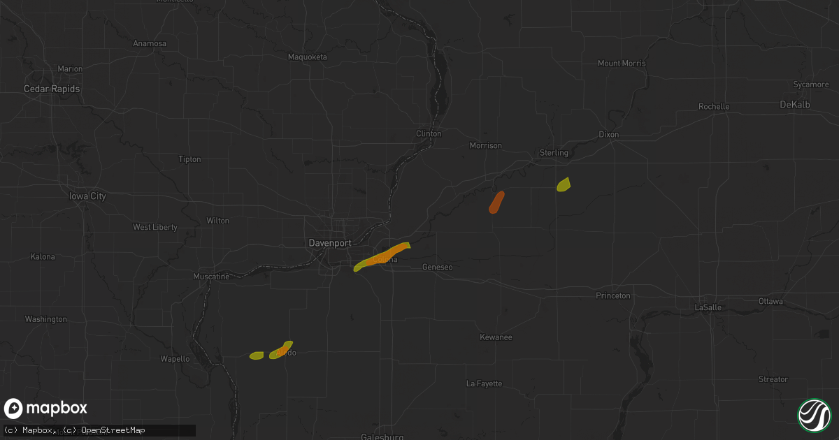 Hail map in Hillsdale, IL on February 27, 2024