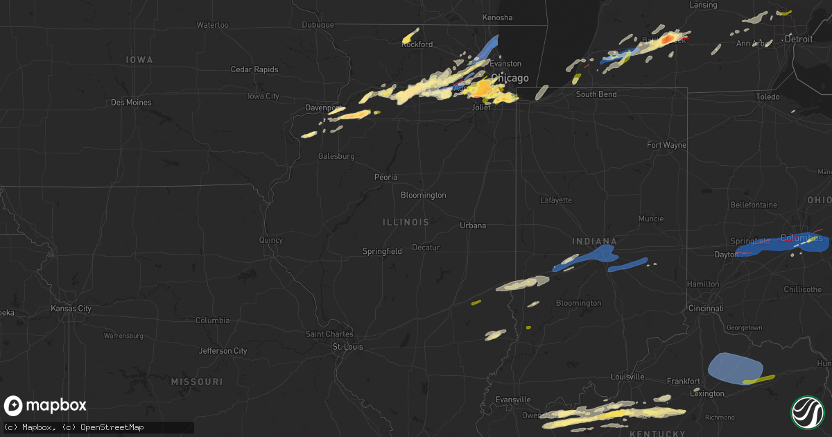 Hail Map in Illinois on February 27, 2024 - HailTrace