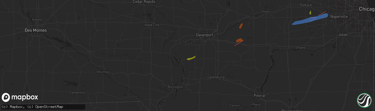 Hail map in Joy, IL on February 27, 2024