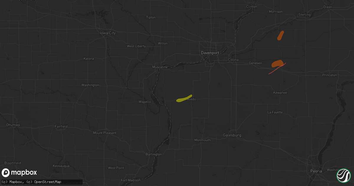 Hail map in Joy, IL on February 27, 2024
