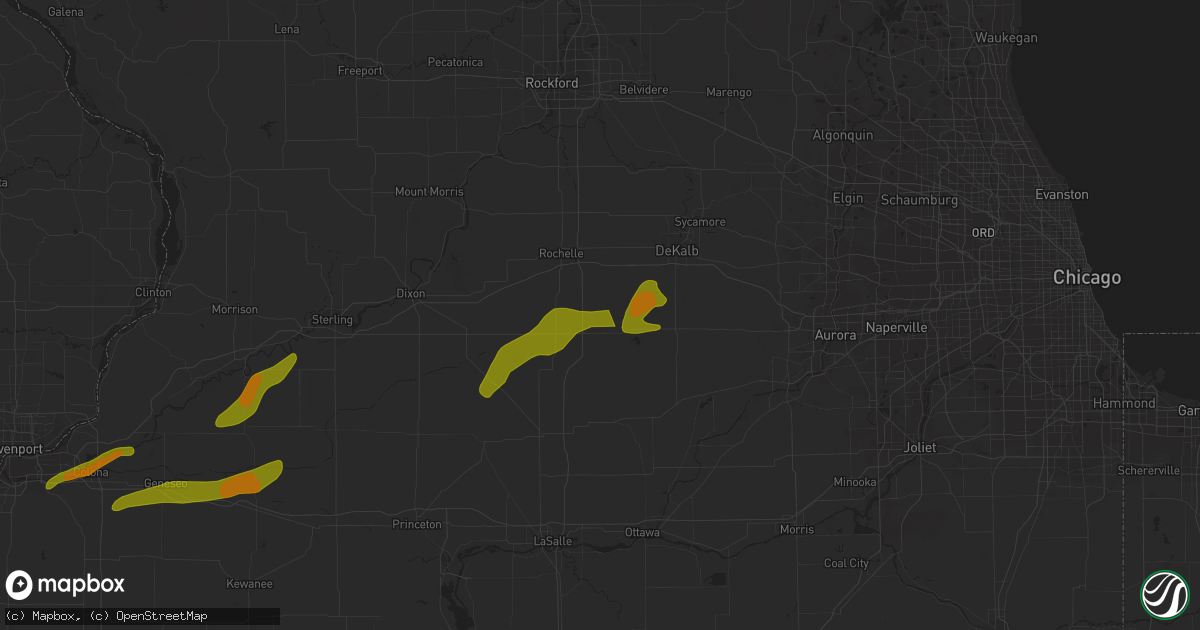 Hail map in Lee, IL on February 27, 2024