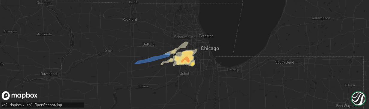 Hail map in Lisle, IL on February 27, 2024