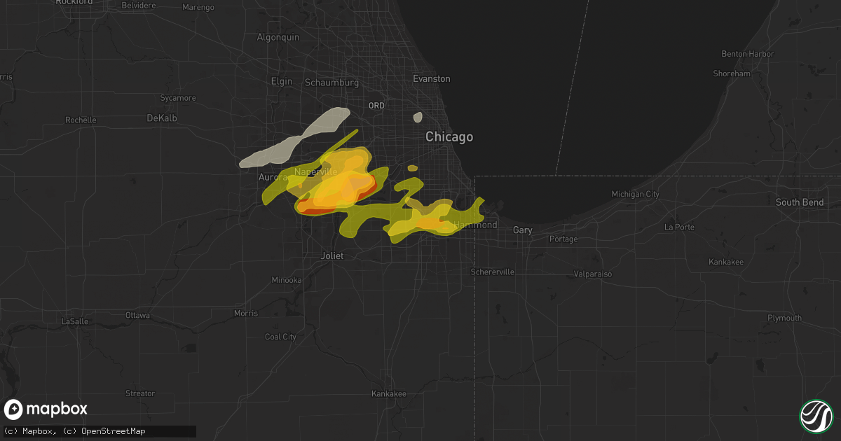 Hail map in Midlothian, IL on February 27, 2024
