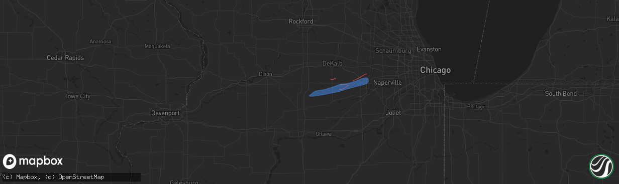 Hail map in Paw Paw, IL on February 27, 2024