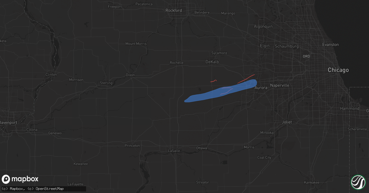 Hail map in Paw Paw, IL on February 27, 2024