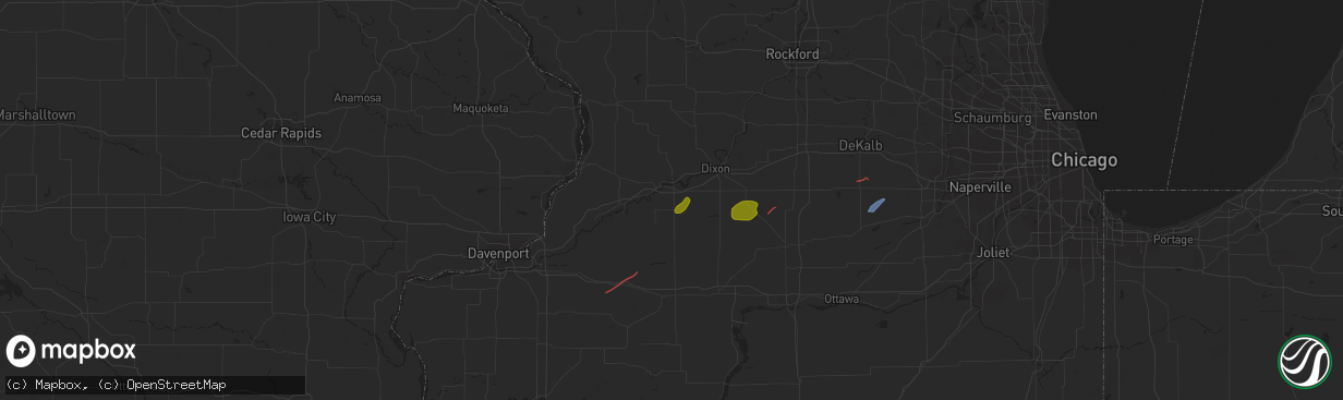 Hail map in Rock Falls, IL on February 27, 2024