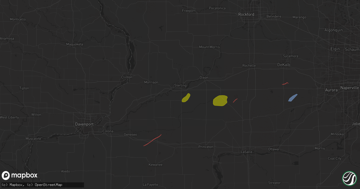 Hail map in Rock Falls, IL on February 27, 2024
