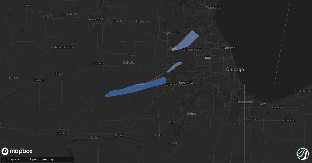 Hail map in Sugar Grove, IL on February 27, 2024