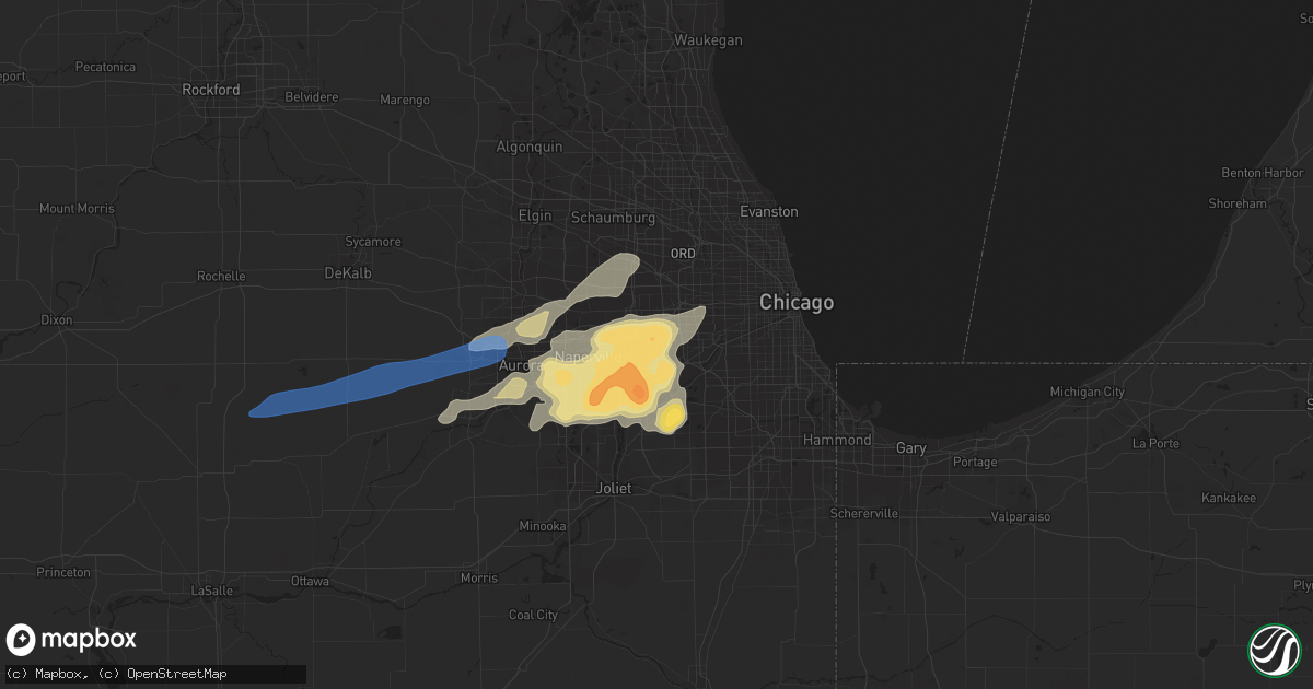 Hail map in Westmont, IL on February 27, 2024