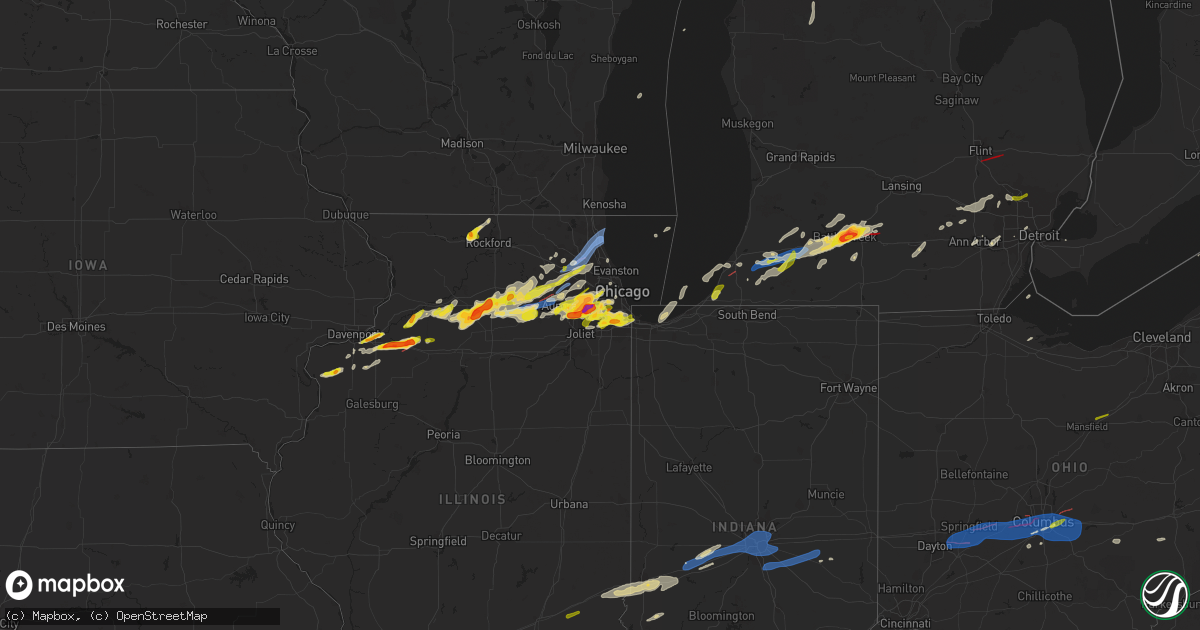 Hail map on February 27, 2024