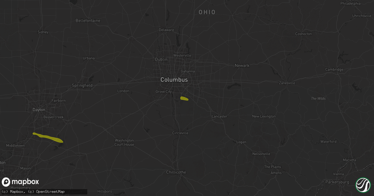 Hail map in Groveport, OH on February 27, 2025