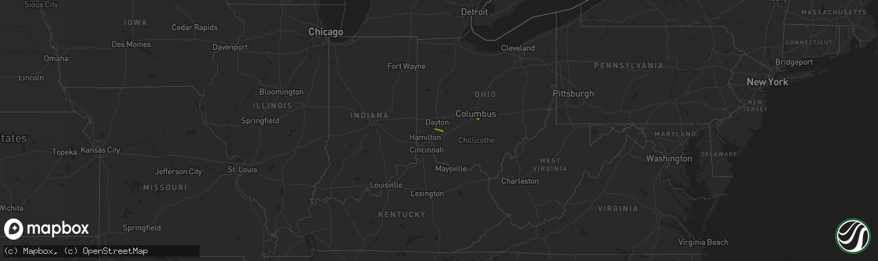 Hail map on February 27, 2025