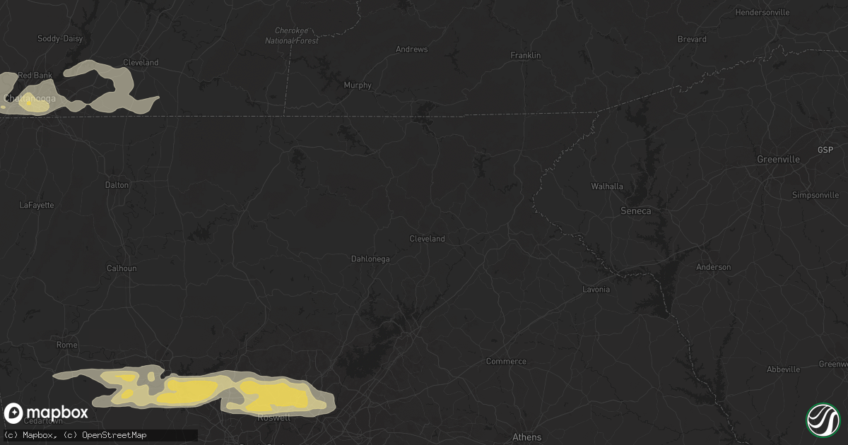Hail map in Cartersville, GA on February 28, 2011