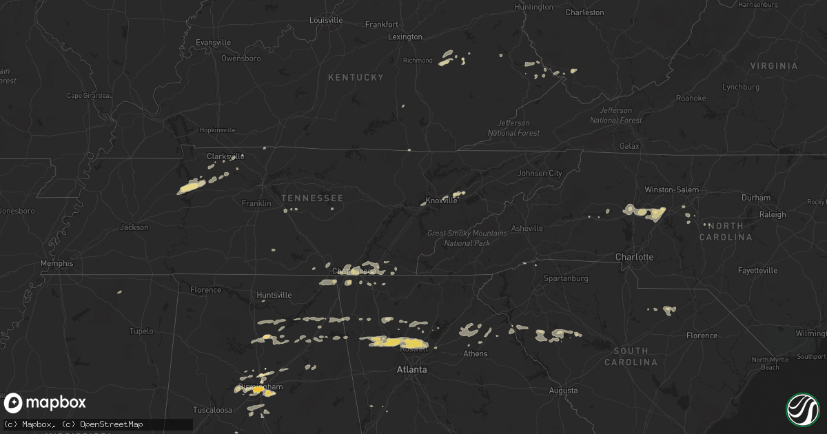 Hail map in West Virginia on February 28, 2011
