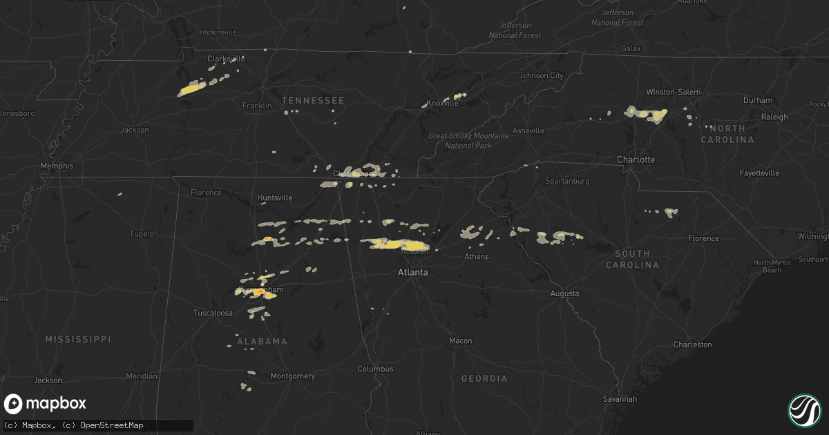 Hail map on February 28, 2011