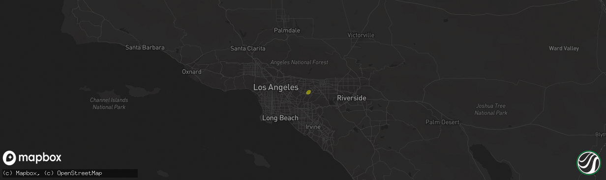 Hail map in La Puente, CA on February 28, 2014