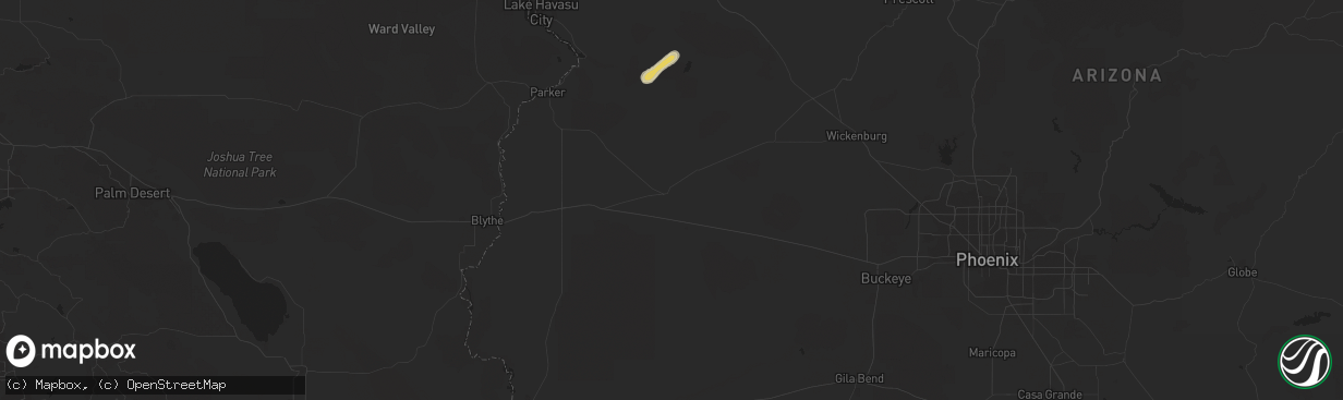 Hail map in Salome, AZ on February 28, 2014