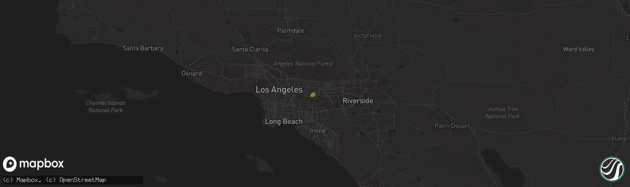 Hail map in Walnut, CA on February 28, 2014