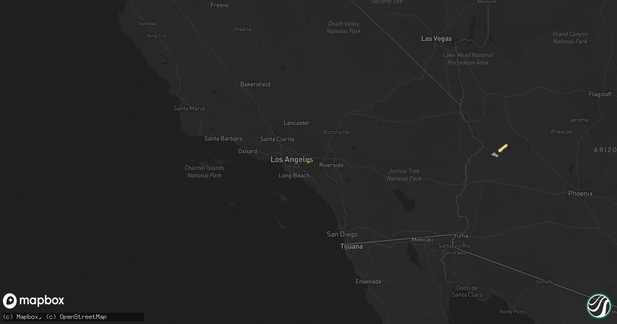 Hail map on February 28, 2014