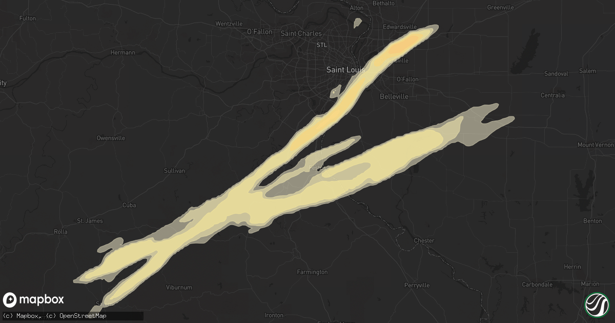 Hail map in Mcalester, OK on February 28, 2017