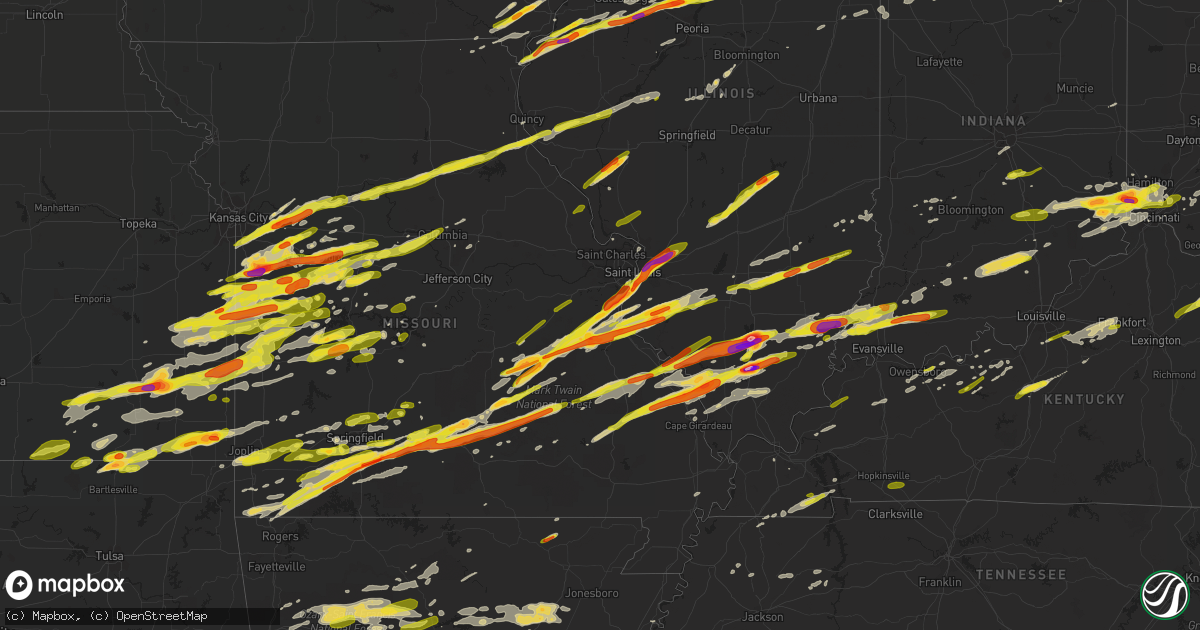Hail map on February 28, 2017