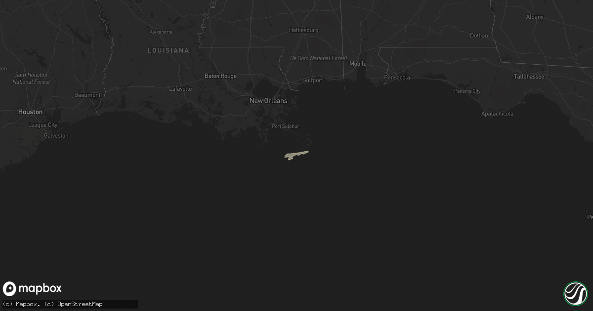 Hail map in Louisiana on February 28, 2019
