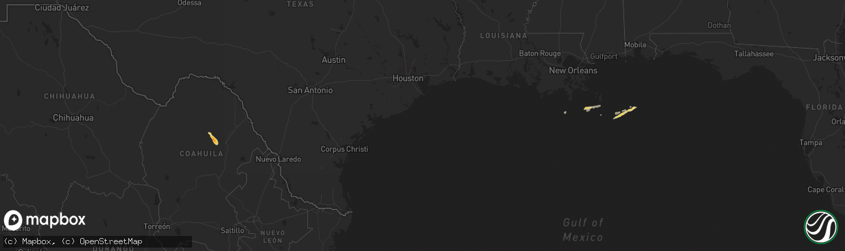 Hail map on February 28, 2019