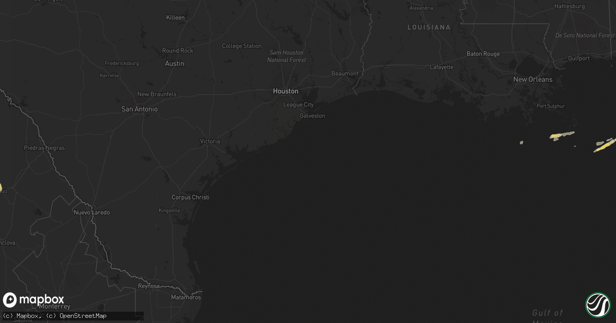 Hail map on February 28, 2019