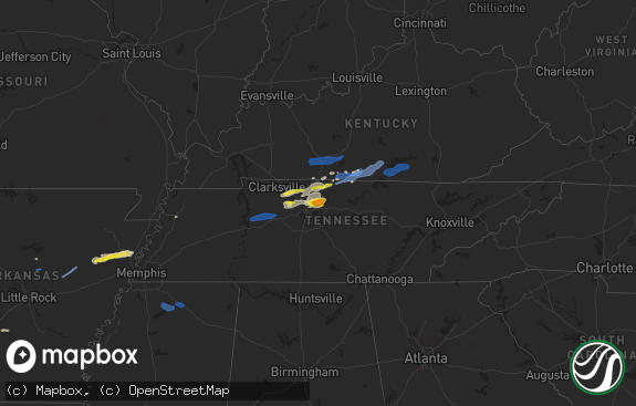 Hail map preview on 02-28-2021