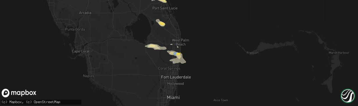 Hail map in Boynton Beach, FL on February 28, 2026
