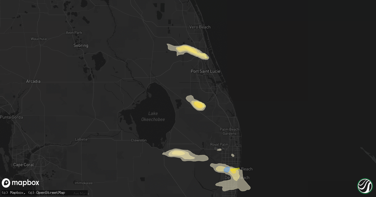 Hail map in Indiantown, FL on February 28, 2026