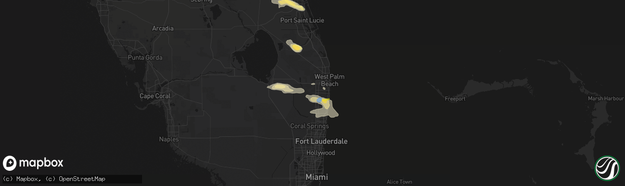 Hail map in Lake Worth, FL on February 28, 2026