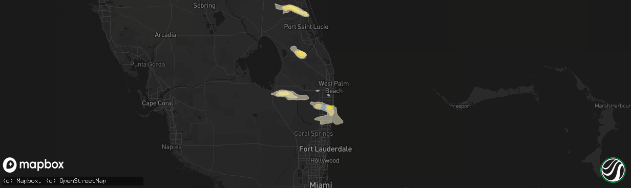 Hail map in Wellington, FL on February 28, 2026