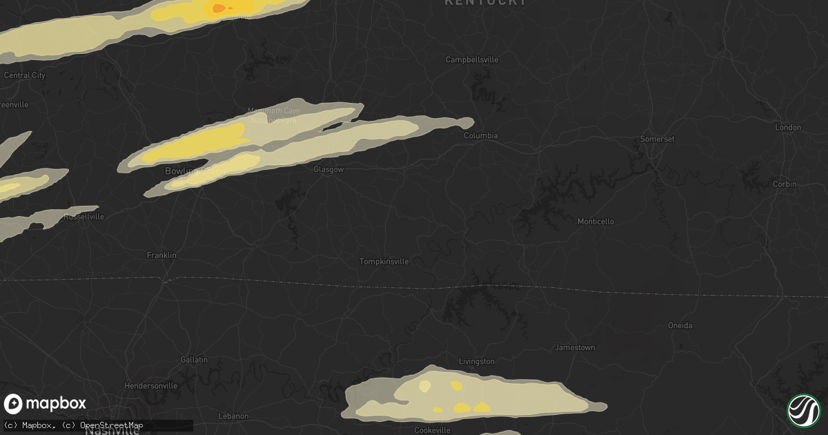 Hail map in Hopkinsville, KY on February 29, 2012