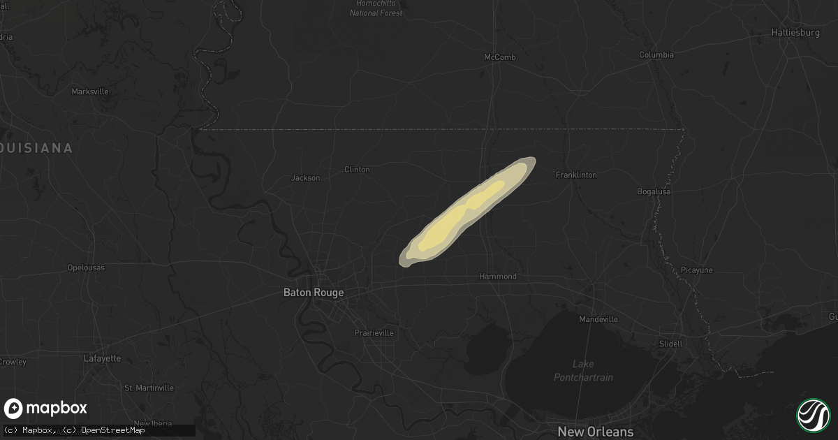 Hail map in Pine Grove, LA on February 29, 2024