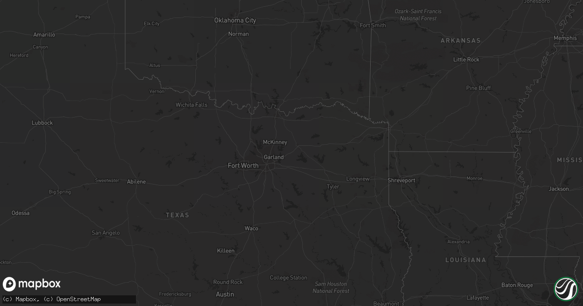 Hail map on March 1, 2014