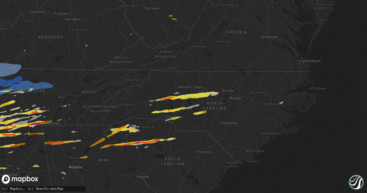 Hail map on March 1, 2017