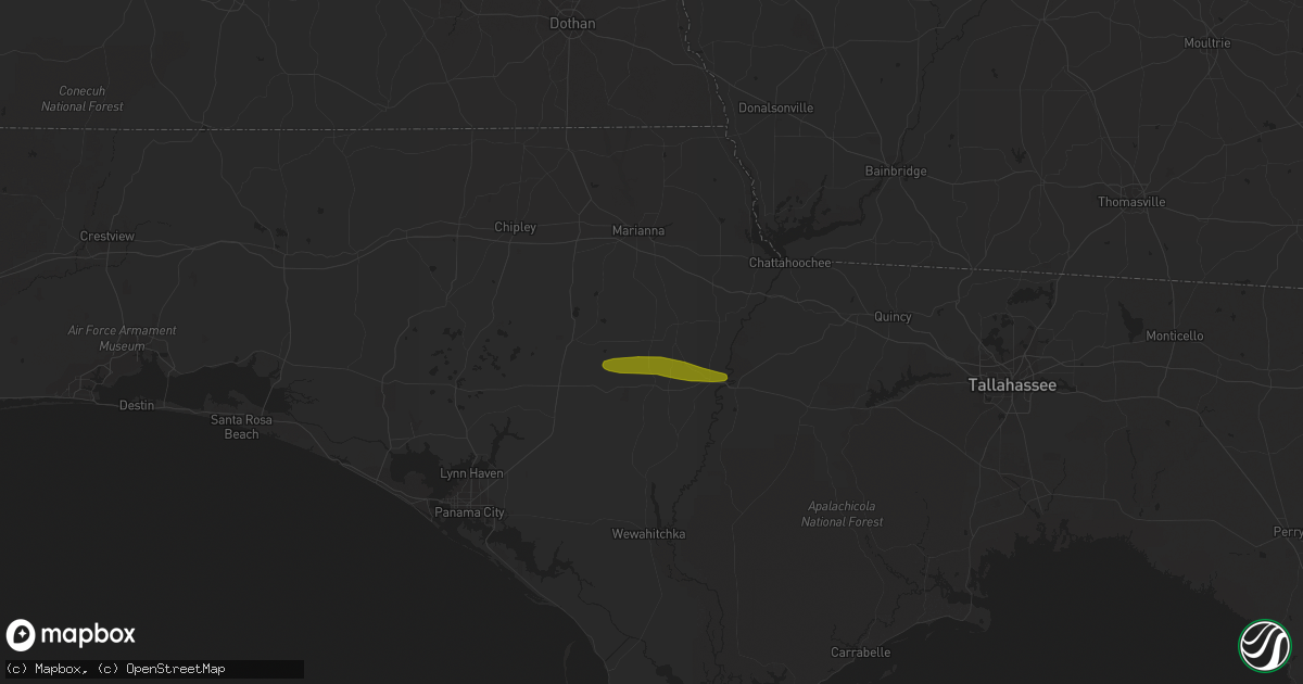 Hail map in Altha, FL on March 1, 2019
