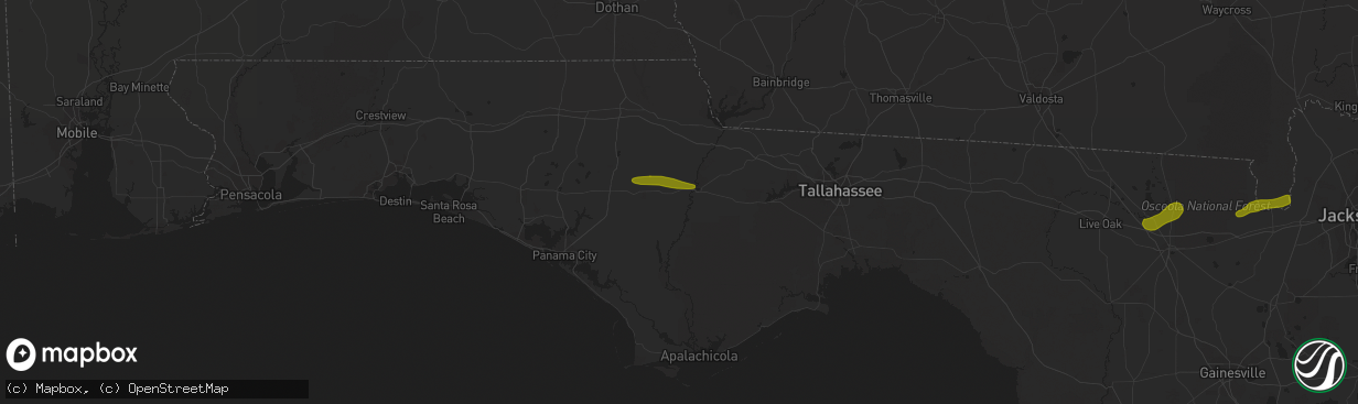Hail map in Blountstown, FL on March 1, 2019