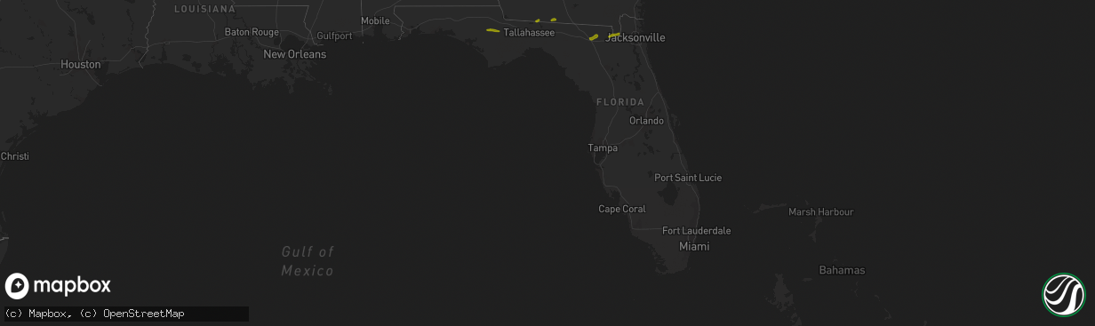 Hail map in Florida on March 1, 2019