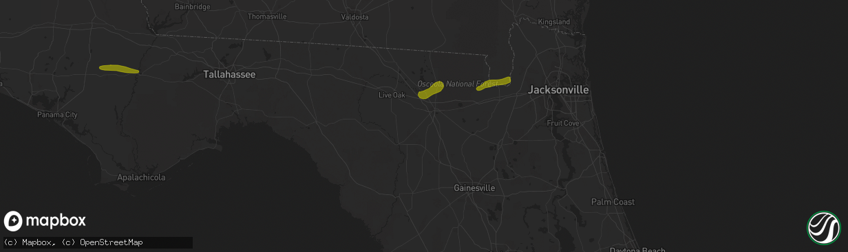 Hail map in Lake City, FL on March 1, 2019