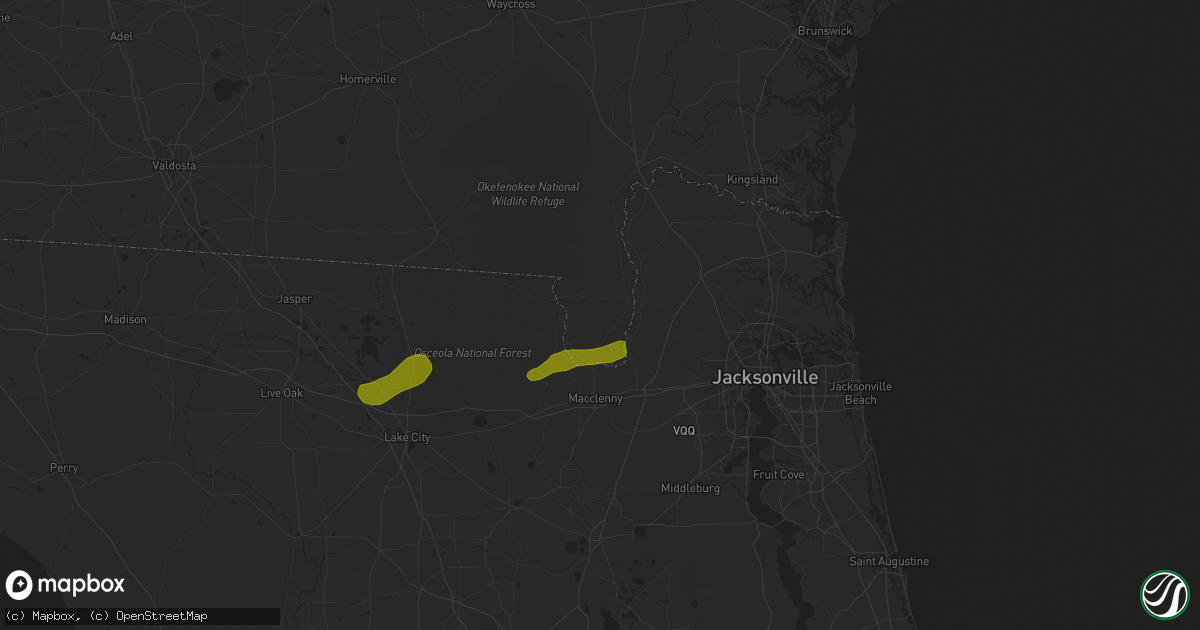 Hail map in Saint George, GA on March 1, 2019