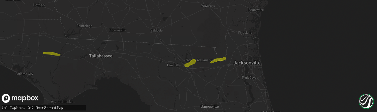 Hail map in White Springs, FL on March 1, 2019