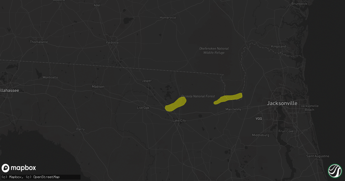 Hail map in White Springs, FL on March 1, 2019