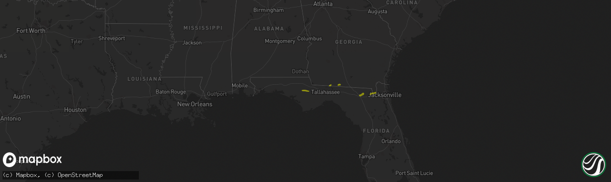 Hail map on March 1, 2019